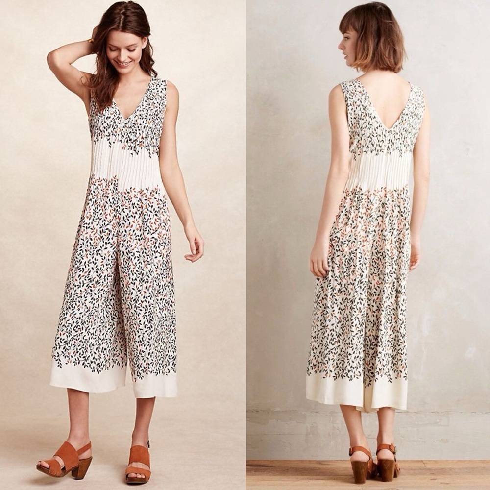 Anthropologie Elevenses Arboreta Jumpsuit